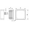 Polished square ribbed insert [256] (256015069903)