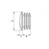 Chrome plated round insert [531] (531010041703)