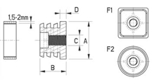 Round ribbed insert [063]