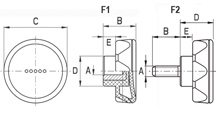 Heavy duty lobe knob [260]